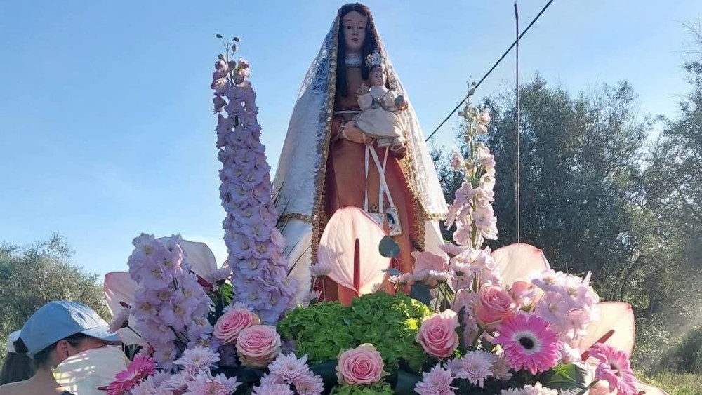 Andor de Nossa Senhora do Carmo na romaria.